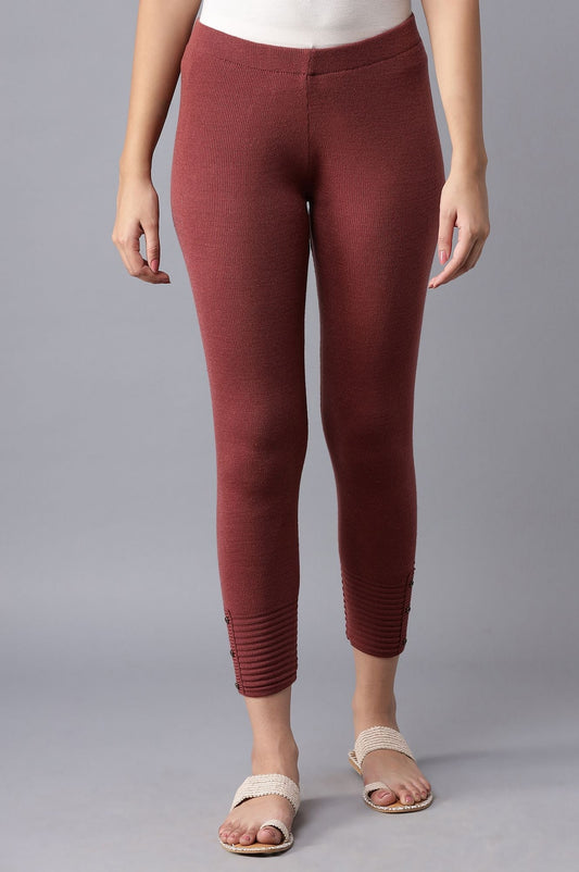 W for Woman Red Pleated Tights