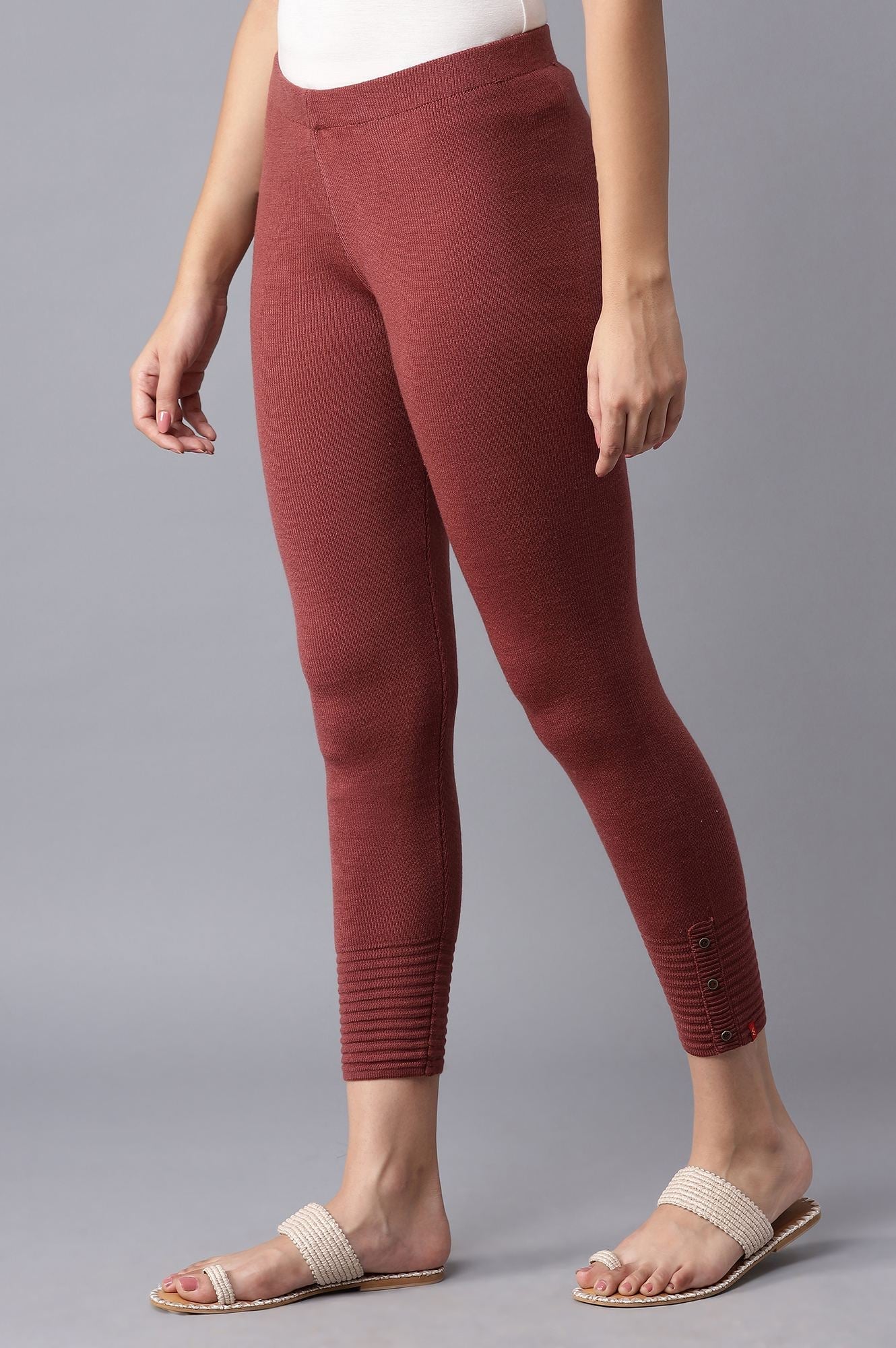 W for Woman Red Pleated Tights