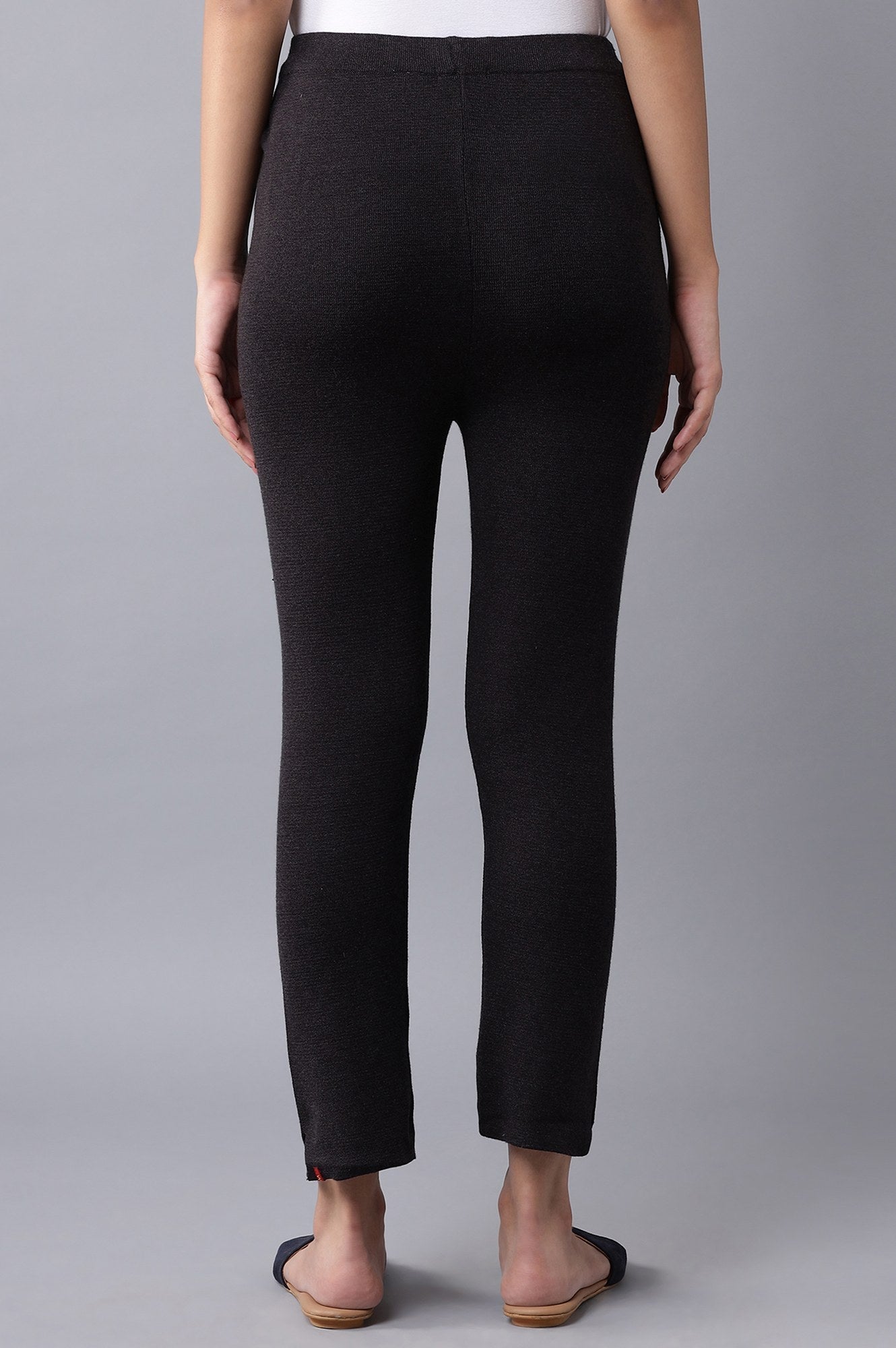 W for Woman Black Knitted Slim Pants