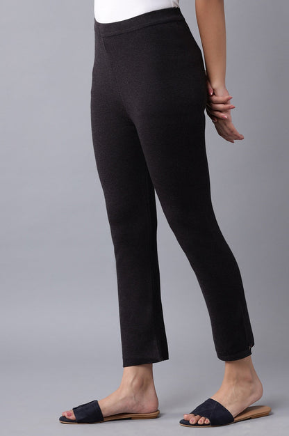 W for Woman Black Knitted Slim Pants