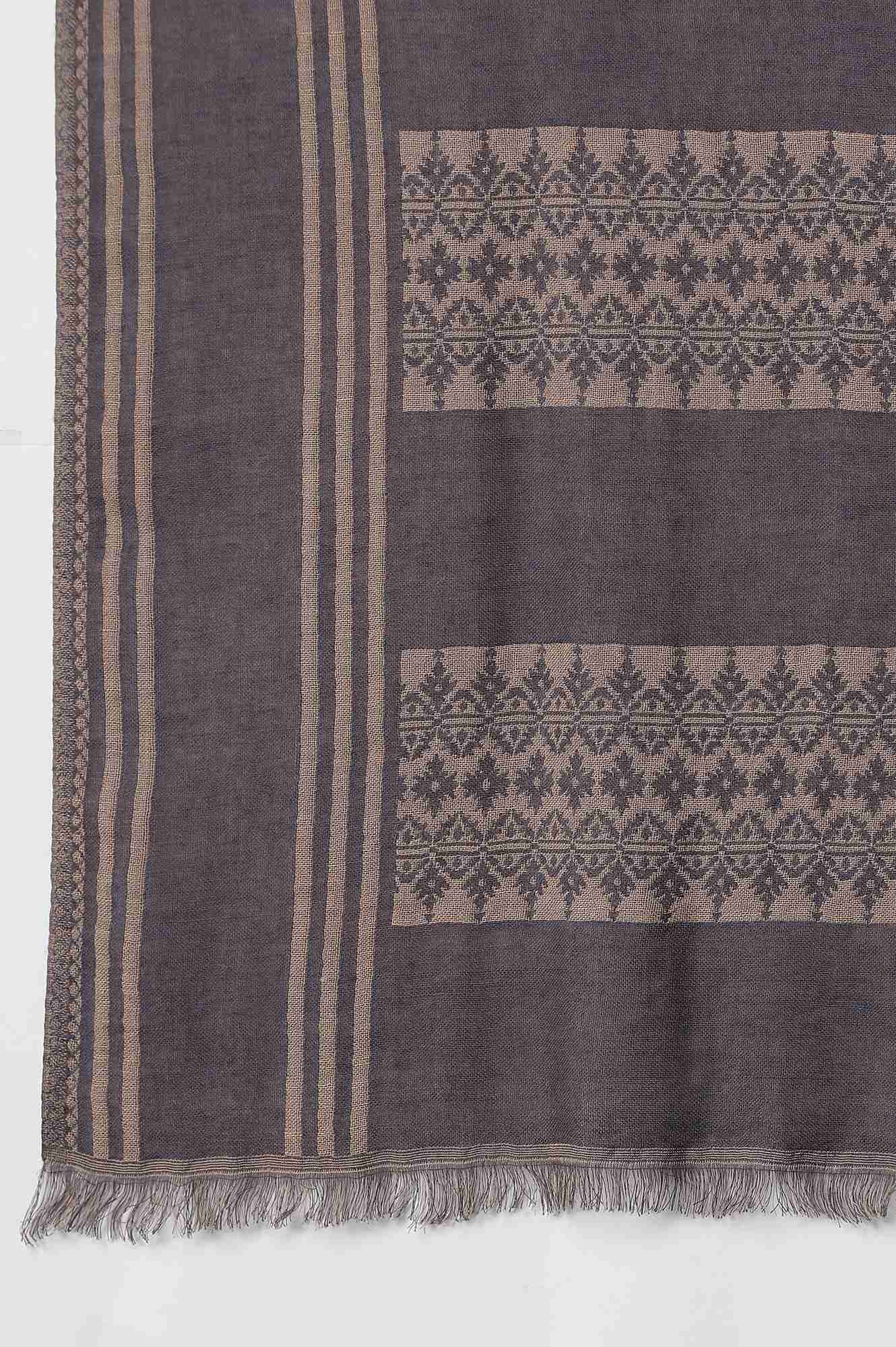W for Woman Blue Jacquard Shawl