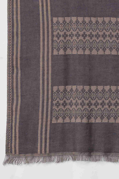 W for Woman Blue Jacquard Shawl