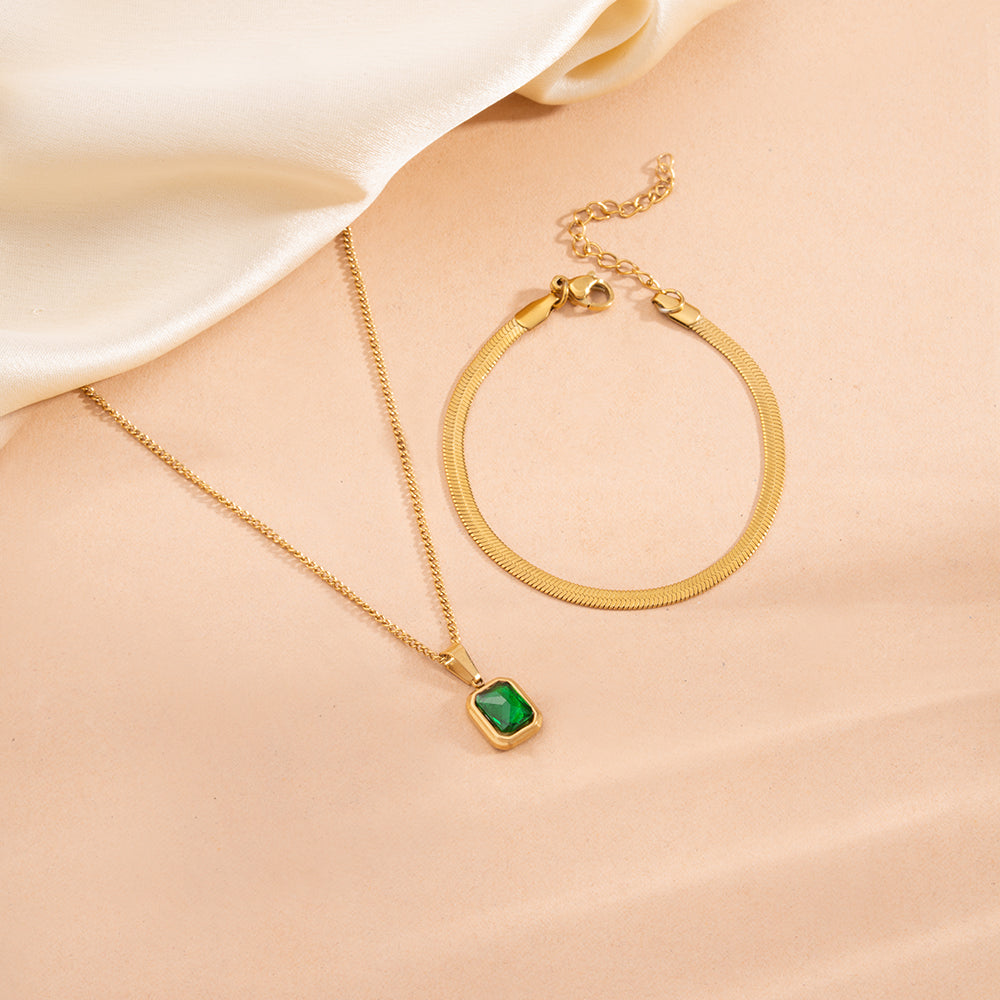 Emerald Silk Glow Set