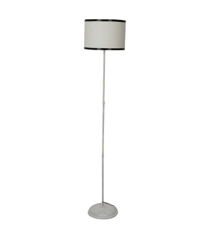 Metal Floor Lamp - Foldable Design - Black Stripe Shade - Adjustable Light - Modern Home Decor