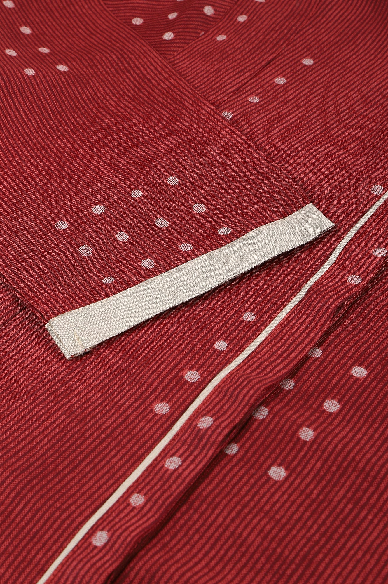 W for Woman Red Full Placket Shirt-Dress kurta In Rayon Fabric