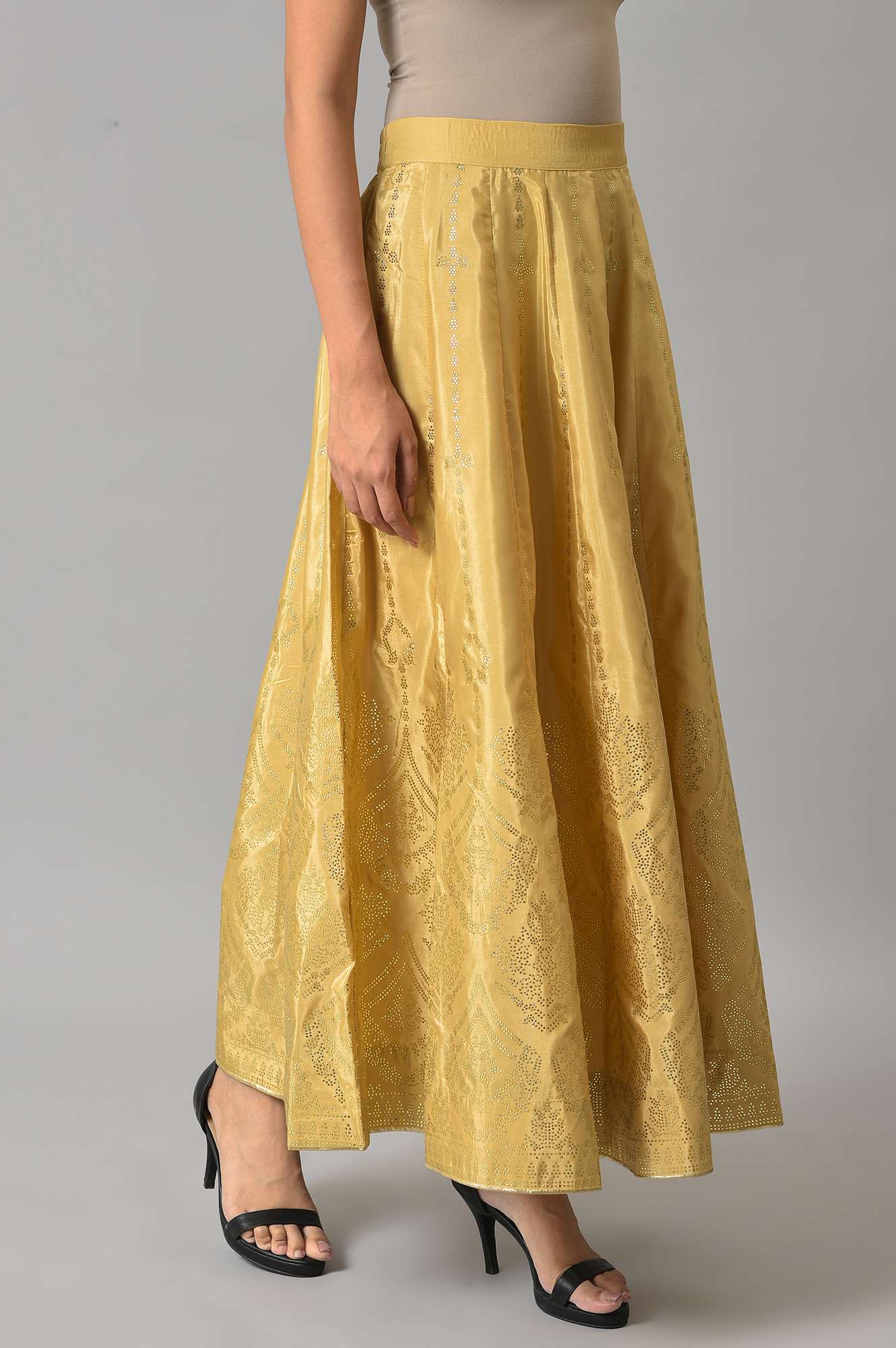 W for Woman Gold Prited Light Festive Skirt