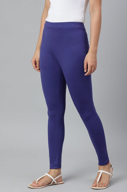 W for Woman Dark Blue Solid Knitted Women Tights