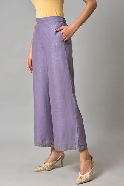W for Woman Purple Glitter Printer Pants