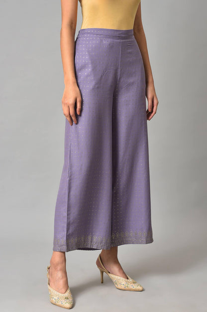 W for Woman Purple Glitter Printer Pants