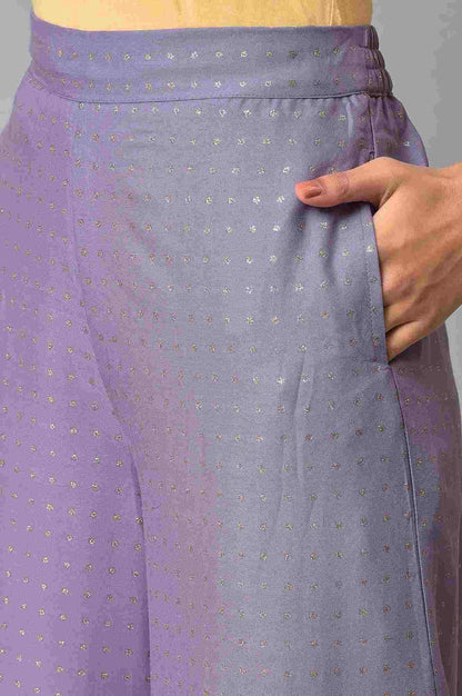 W for Woman Purple Glitter Printer Pants