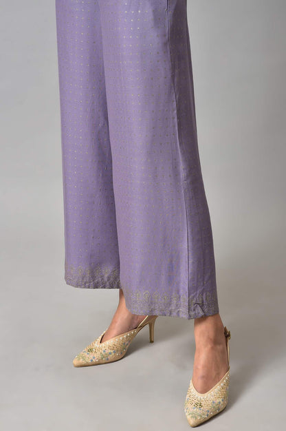 W for Woman Purple Glitter Printer Pants