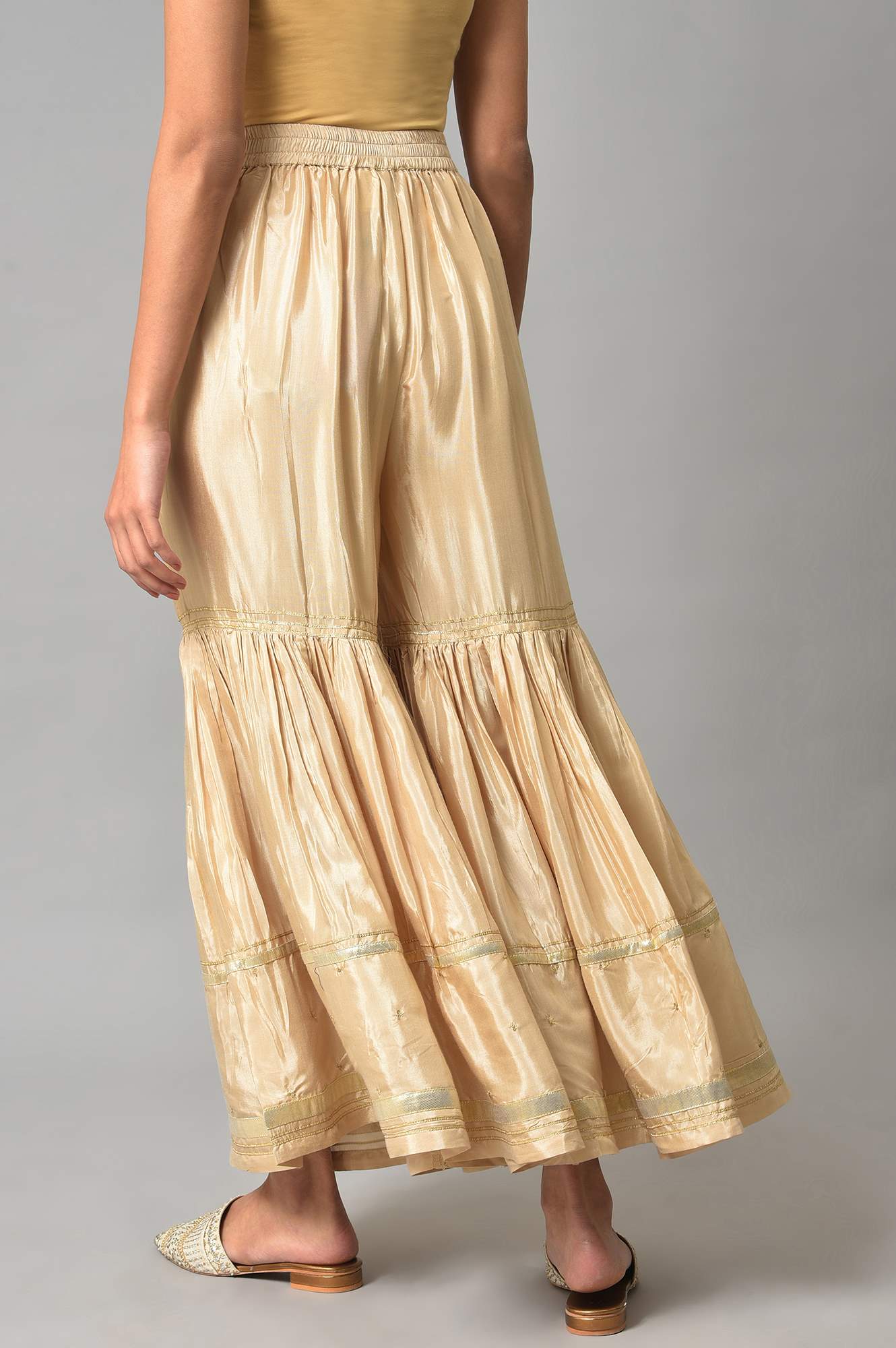 W for Woman Gold Gathered Sharara