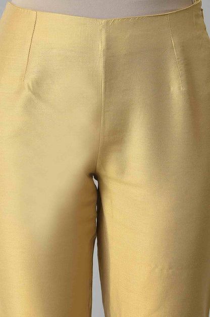 W for Woman Gold Embroidered Light Festive Slim Pants