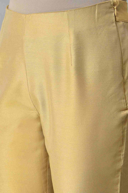 W for Woman Gold Embroidered Light Festive Slim Pants