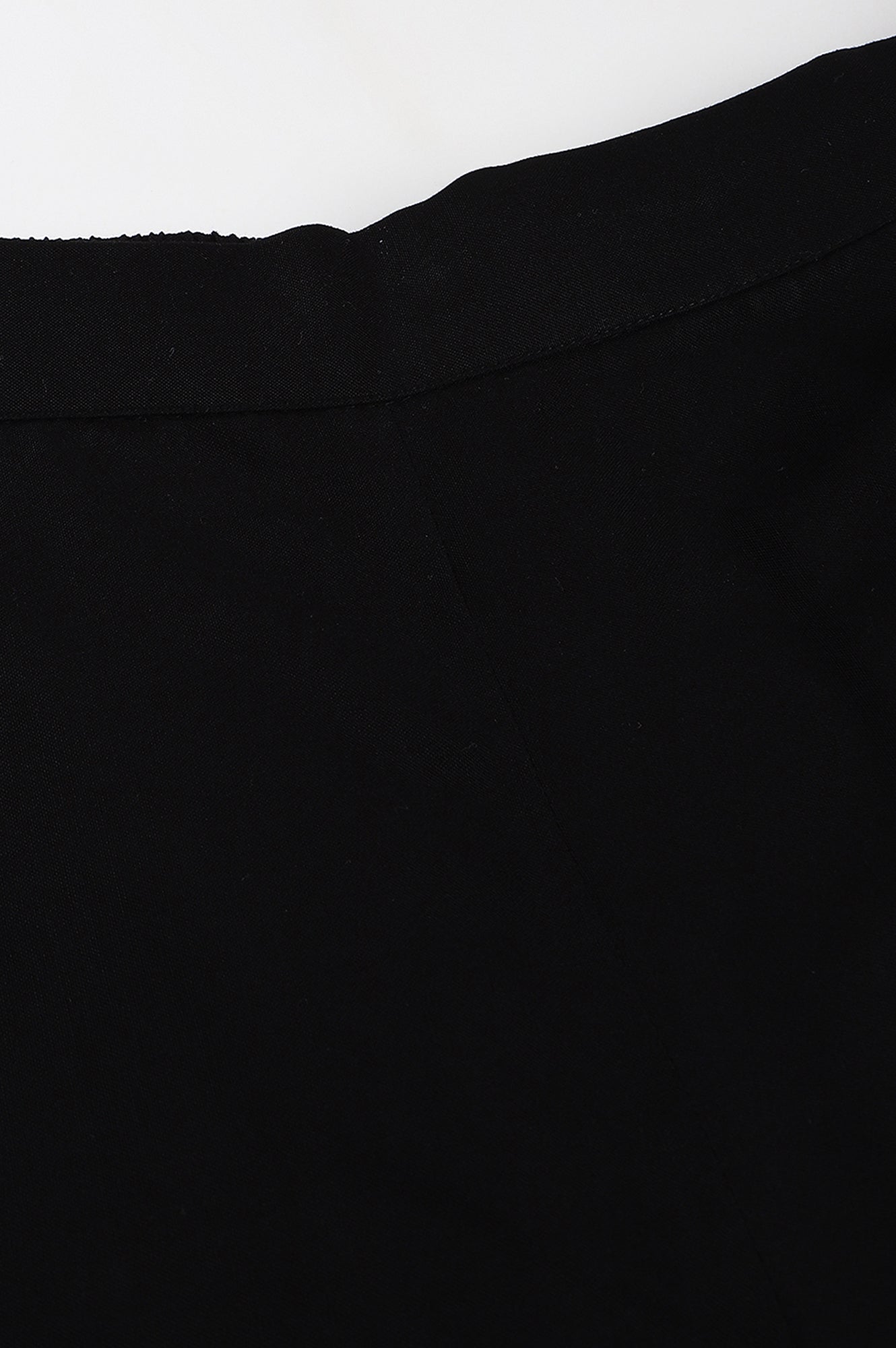 W for Woman Black Rayon Straight Parallel Pants