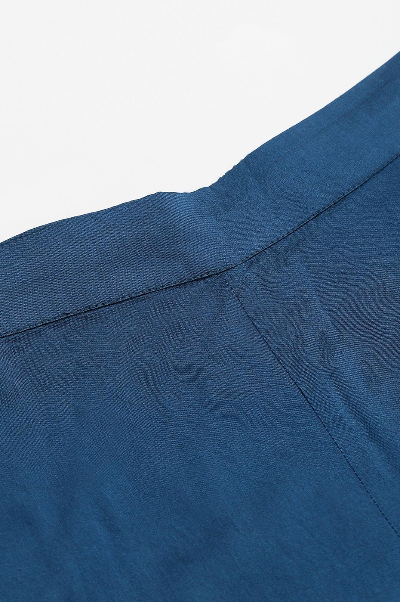 W for Woman Persian Blue Straight Parallel Pants