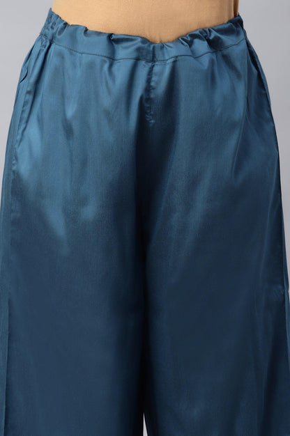W for Woman Persian Blue Straight Plus Size Parallel Pants
