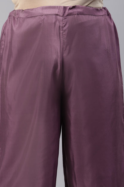 W for Woman Ash Rose Pink Shantung Straight Plus Size Parallel Pants