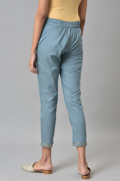 W for Woman Stone Blue Women Slim Pants