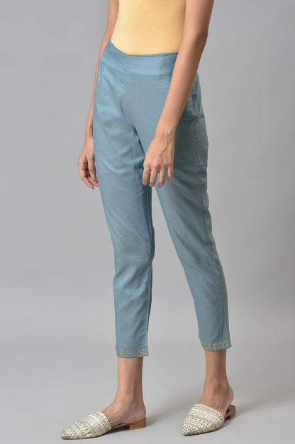 W for Woman Stone Blue Women Slim Pants