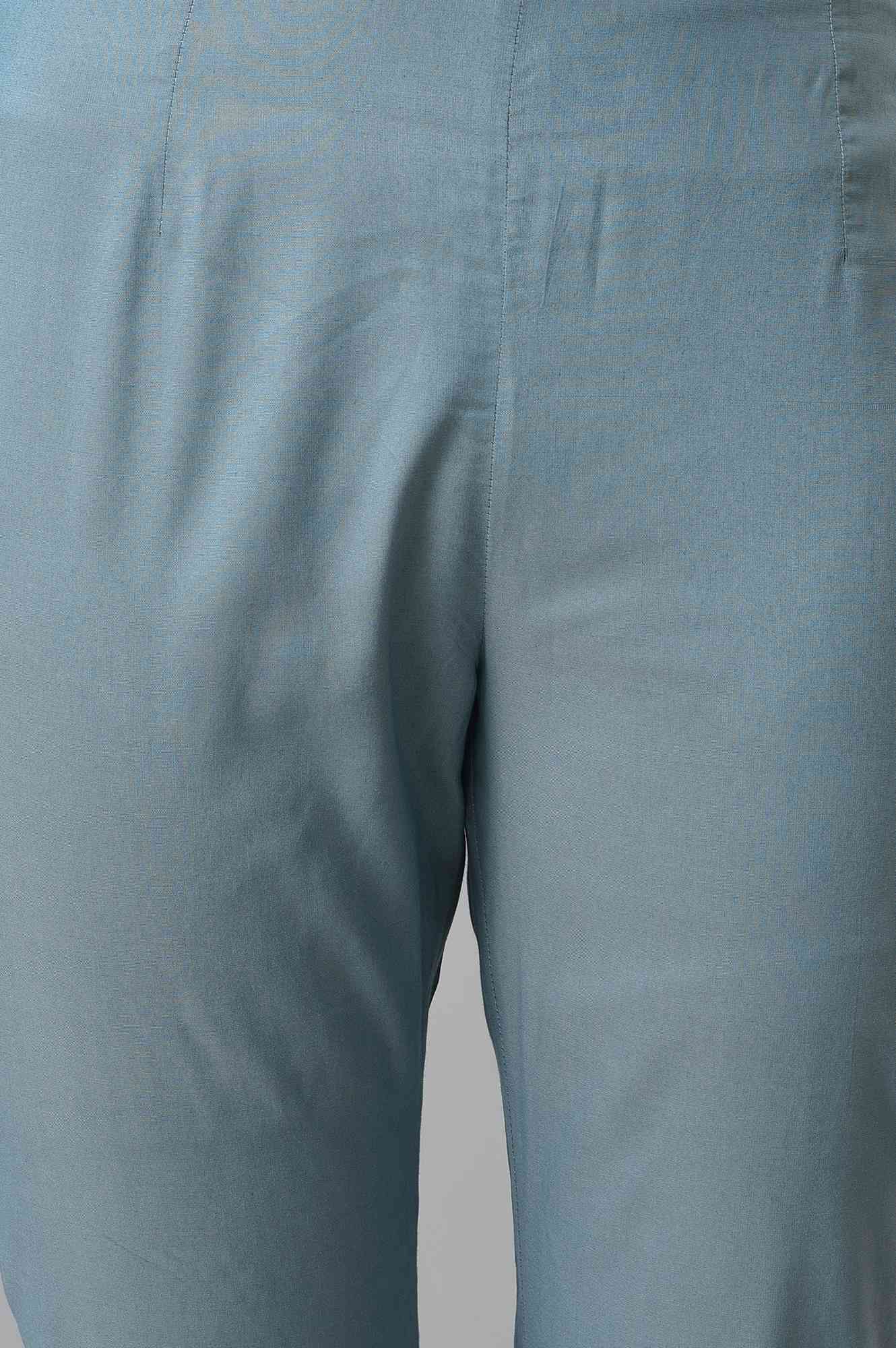 W for Woman Stone Blue Women Slim Pants