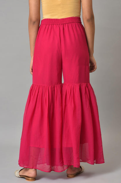 W for Woman Pink Chiffon Flared Sharara