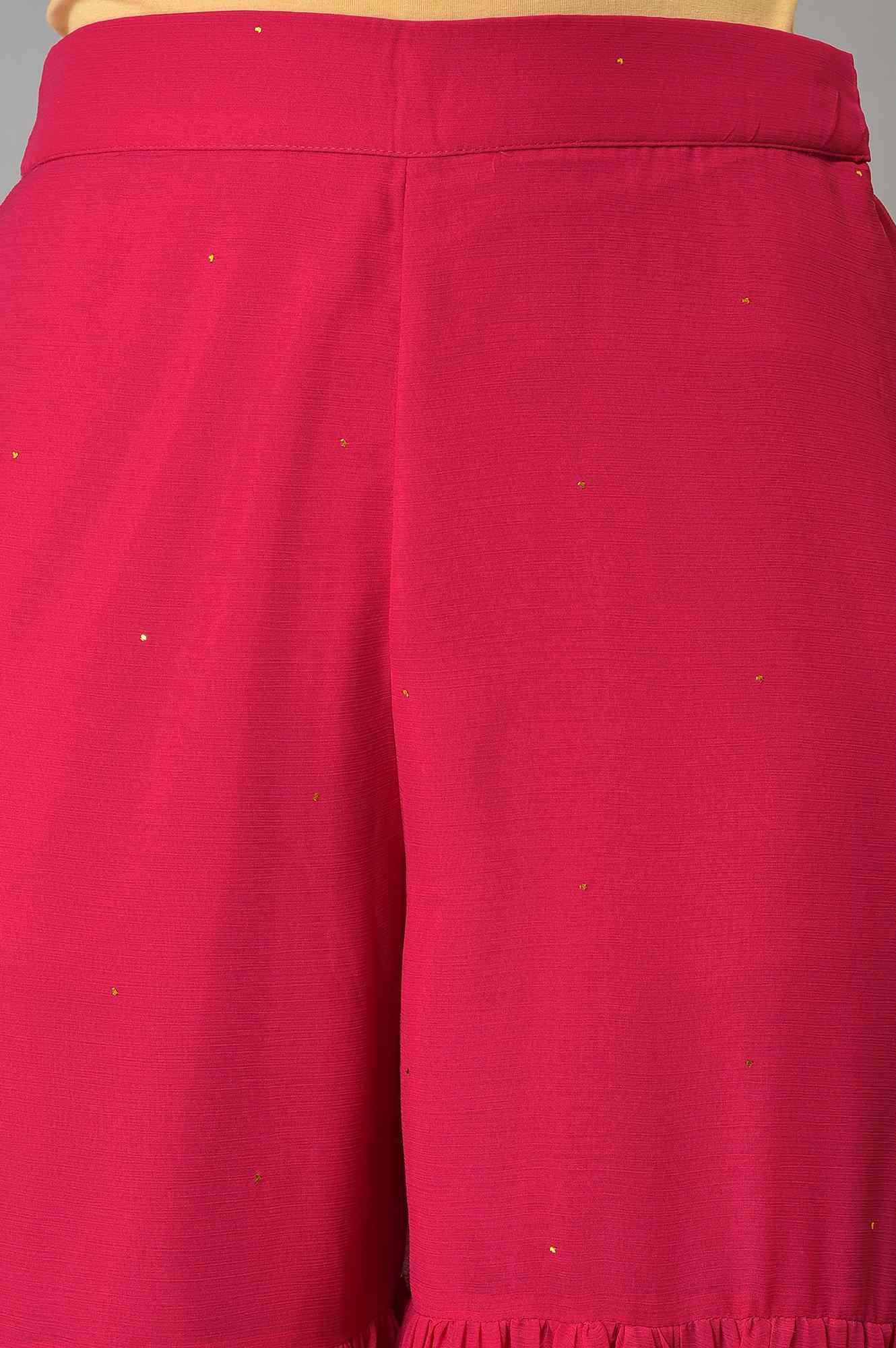 W for Woman Pink Chiffon Flared Sharara