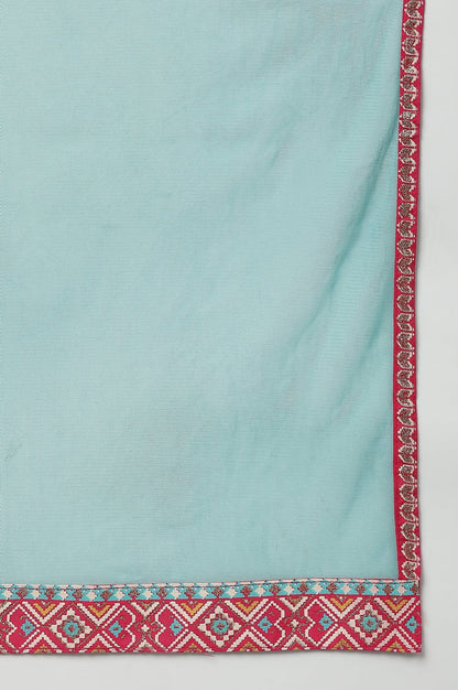 W for Woman Light Blue Mesh Dupatta