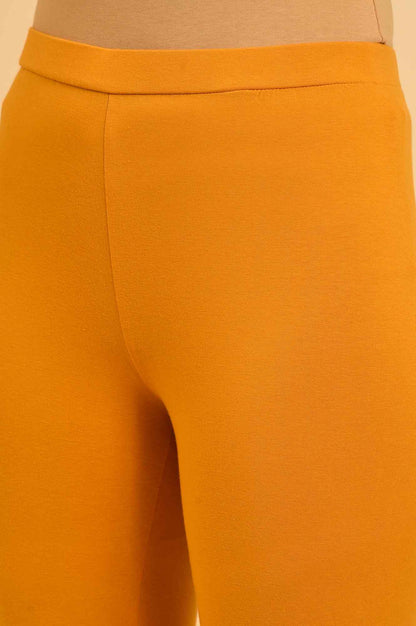 W for Woman Light Mustard Printed Kaftan With Yellow Tights