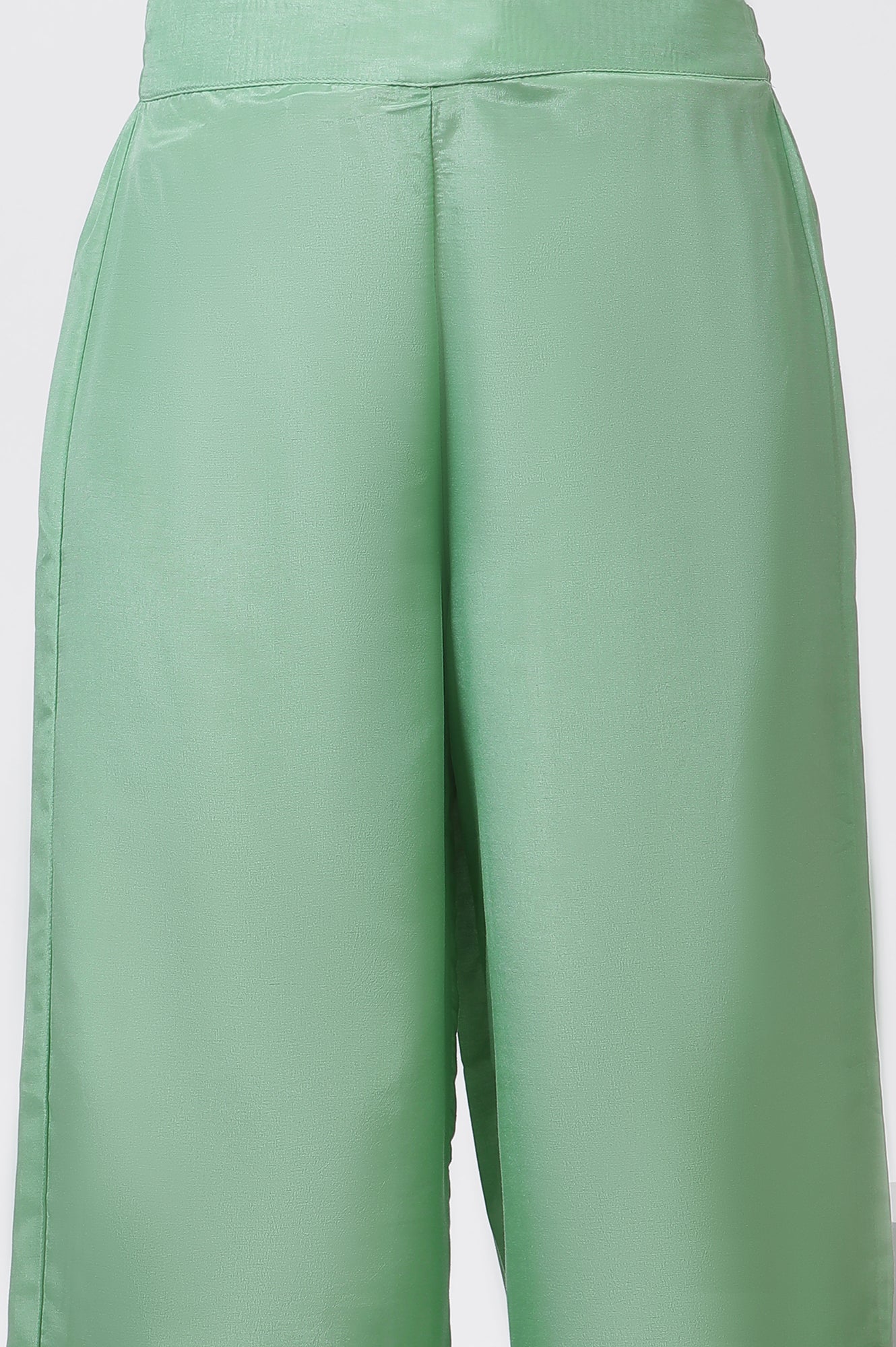 W for Woman Pistachio Green Mukaish Kurta And Pants Set