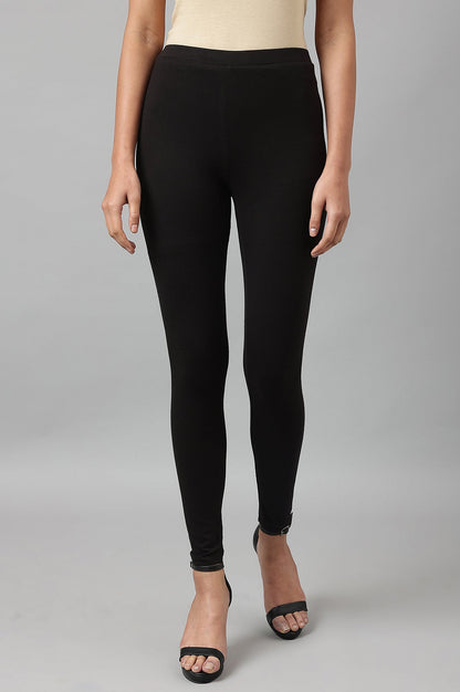 W for Woman Black Ankle Length Tights