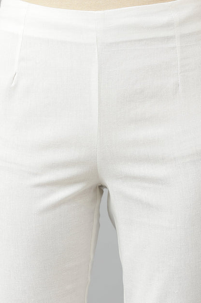 W for Woman White Fitted Pants