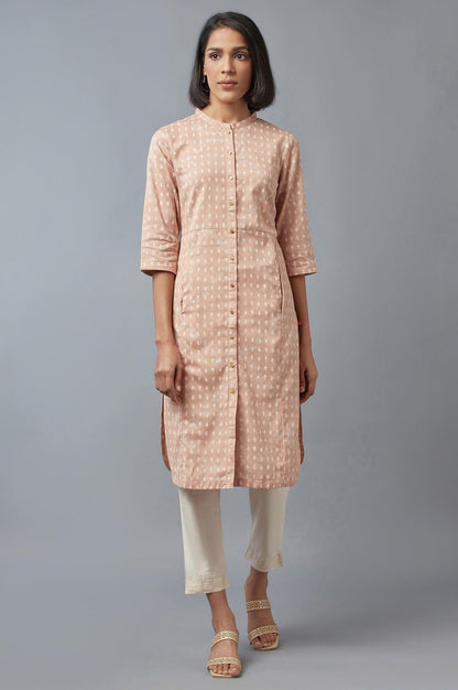 W for Woman Rosedust Pink Printed kurta