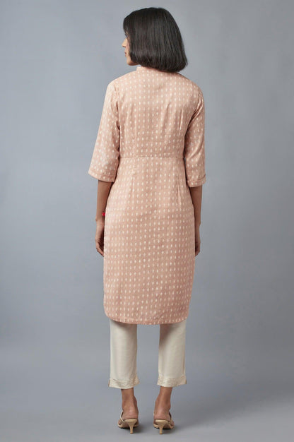 W for Woman Rosedust Pink Printed kurta