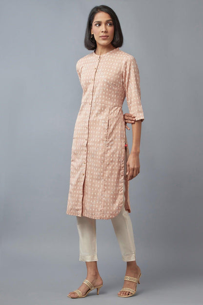 W for Woman Rosedust Pink Printed kurta
