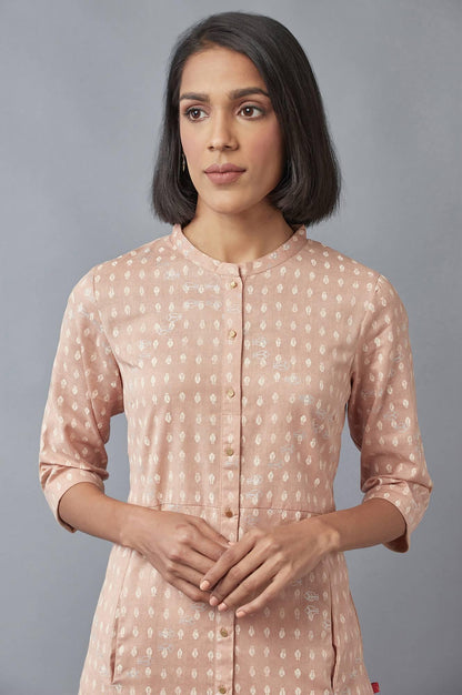 W for Woman Rosedust Pink Printed kurta