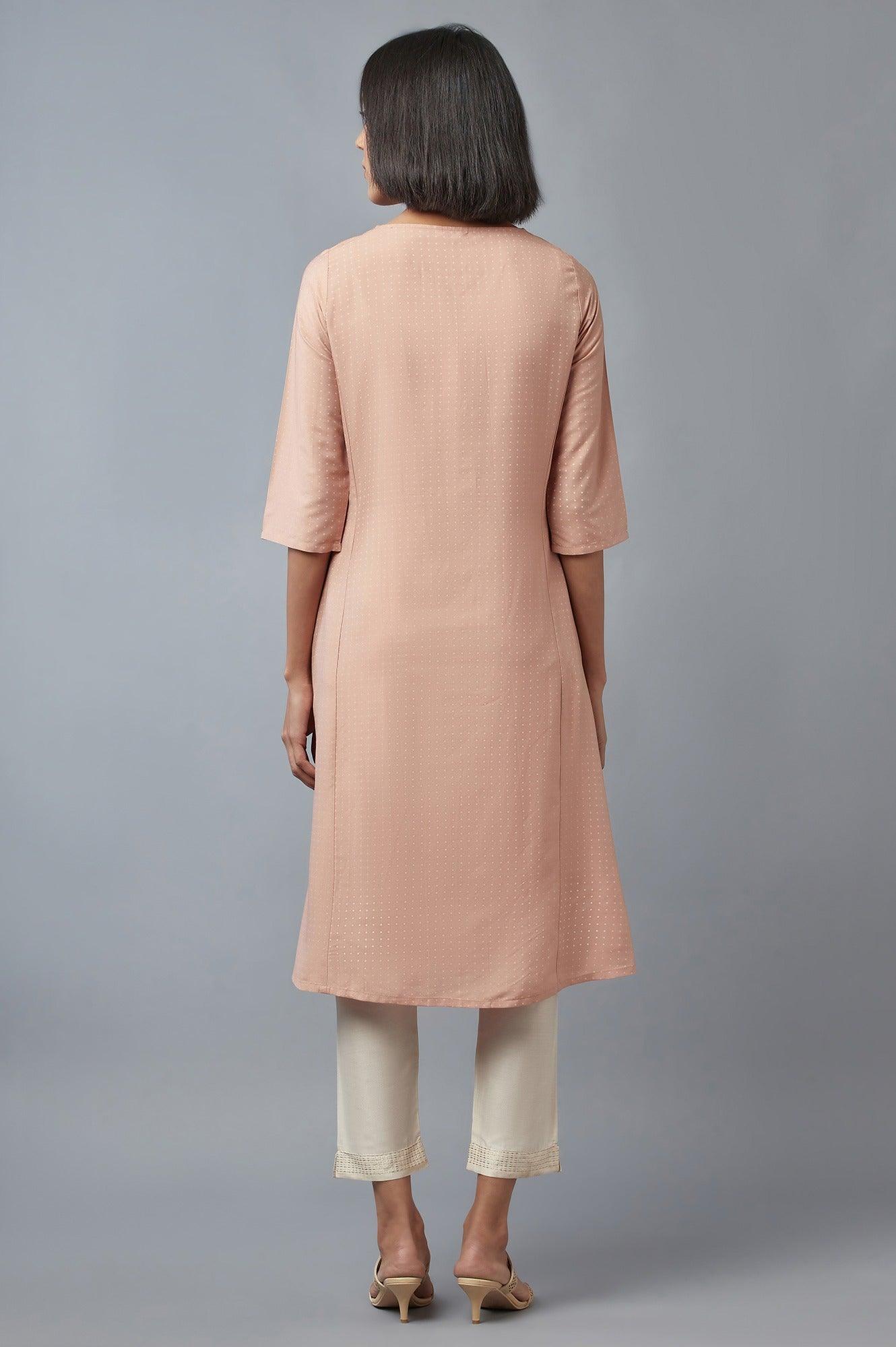 W for Woman Tuscany Pink A-line kurta