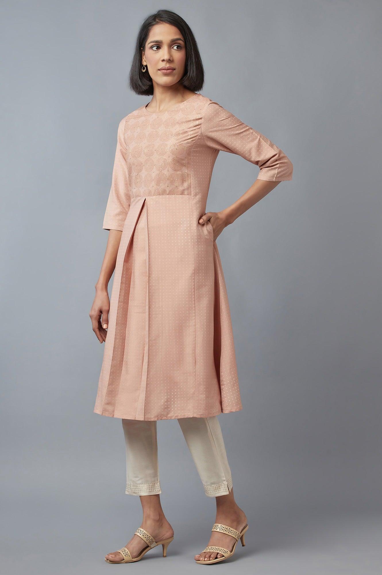 W for Woman Tuscany Pink A-line kurta
