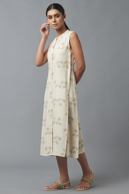 W for Woman New Beige Front Open kurta