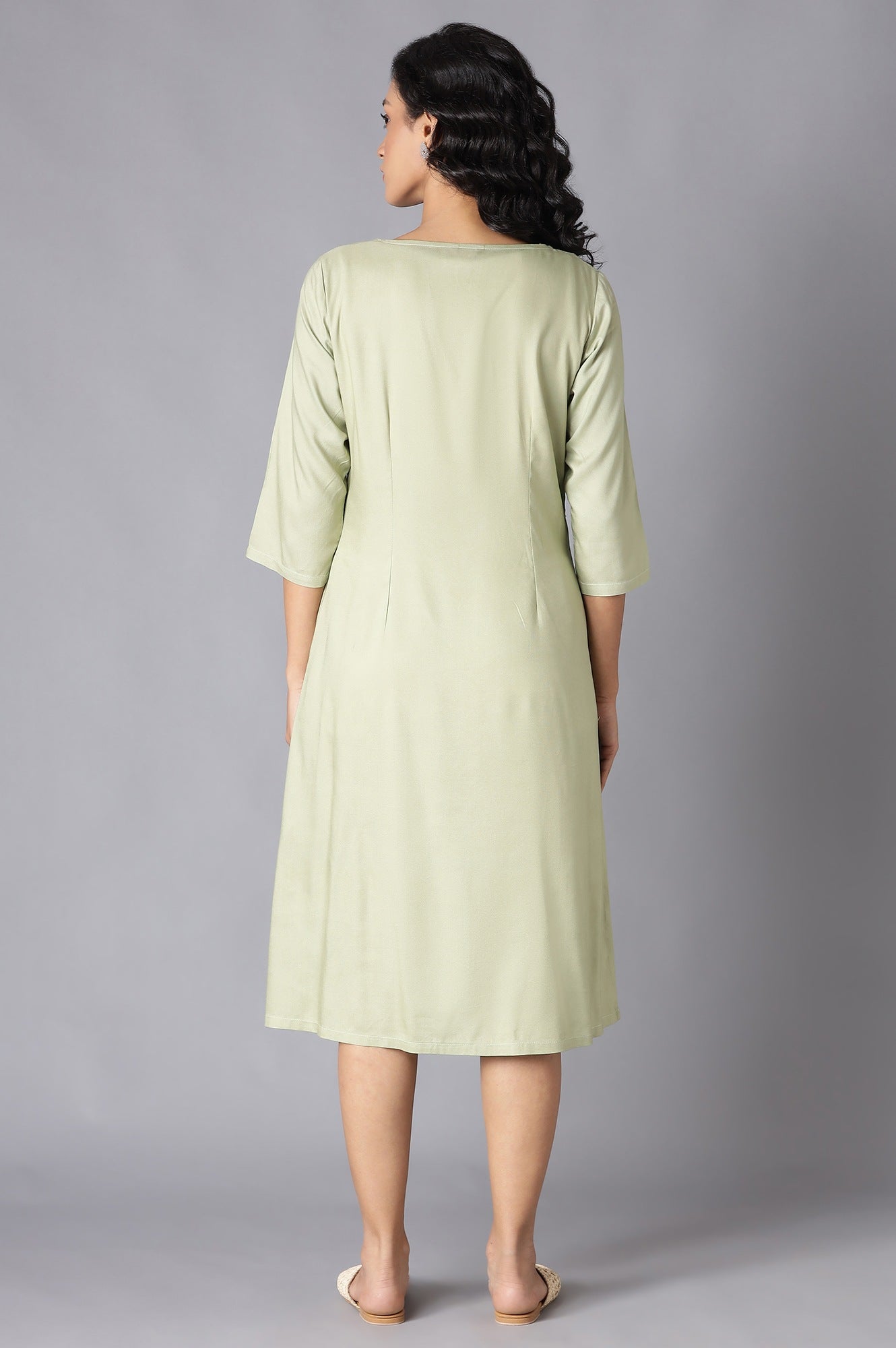 W for Woman Laurel Green A-Line kurta