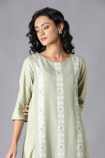 W for Woman Laurel Green A-Line kurta