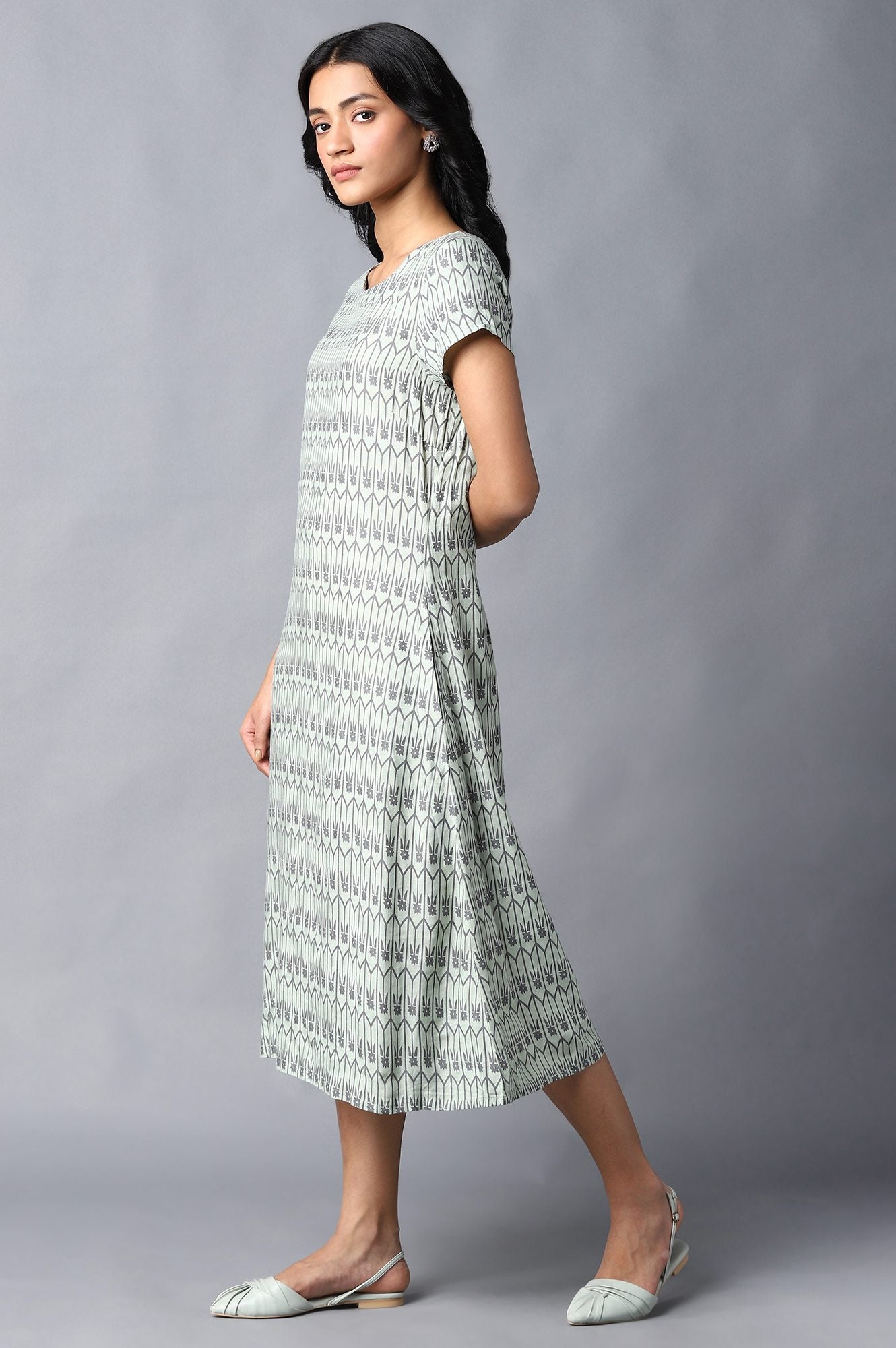 W for Woman Pistachio Green A-Line kurta