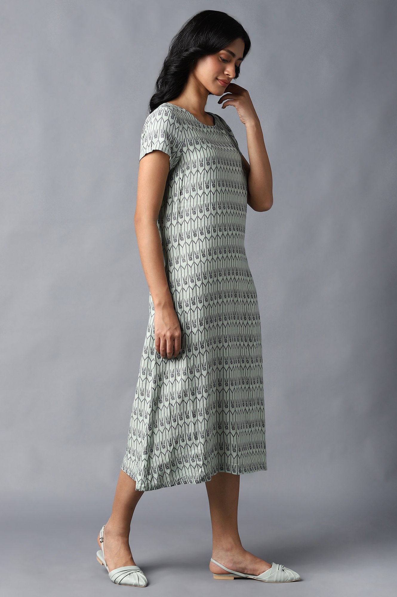 W for Woman Pistachio Green A-Line kurta