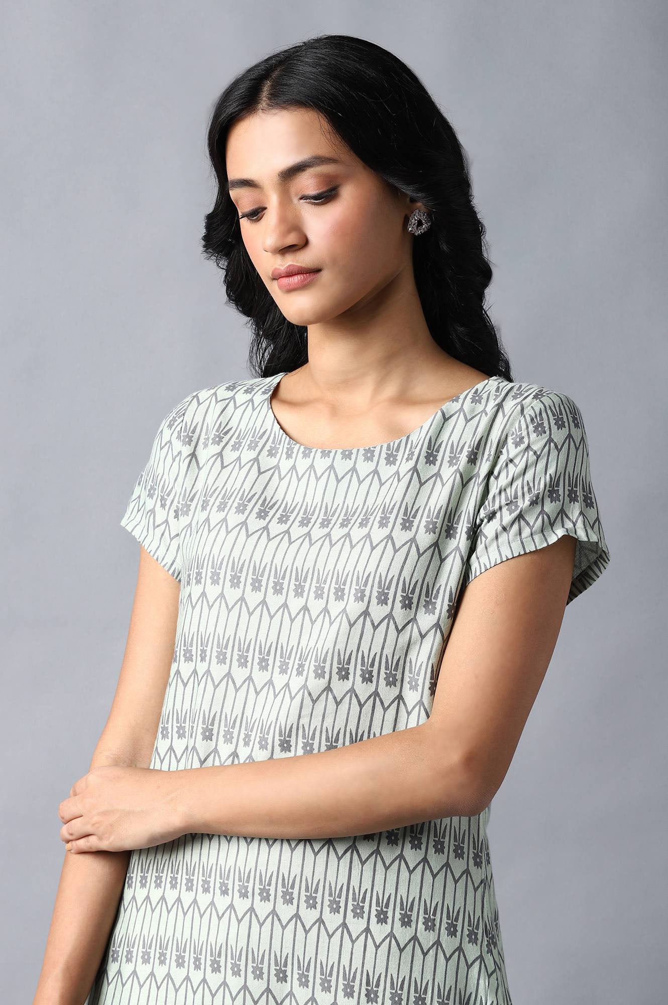 W for Woman Pistachio Green A-Line kurta