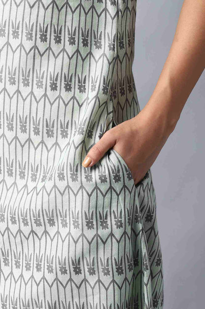 W for Woman Pistachio Green A-Line kurta