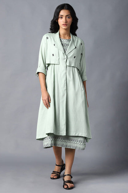 W for Woman Pistachio Green Embroidered Jacket