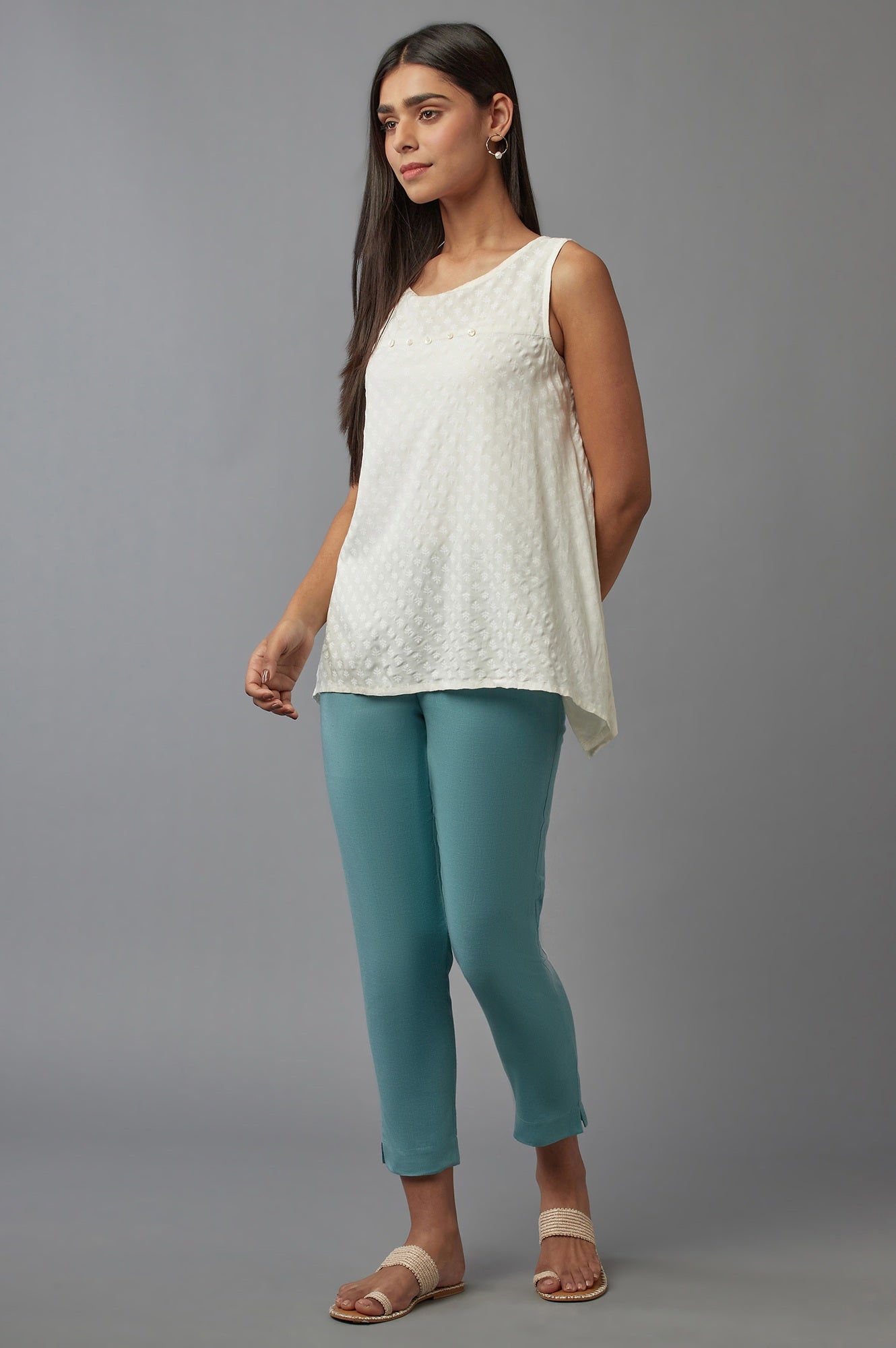 W for Woman Blue Slim Pants