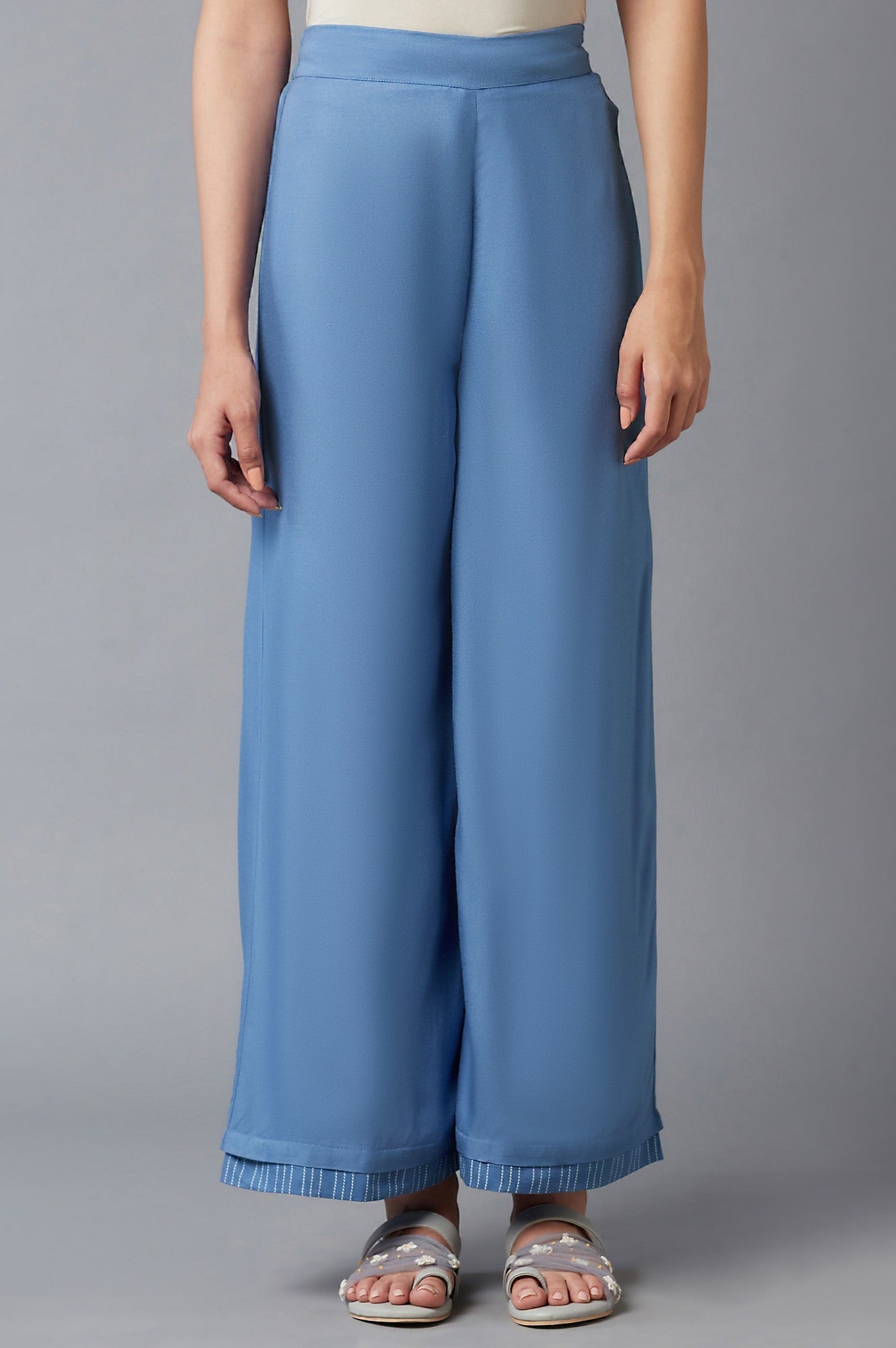W for Woman Azure Blue Parallel Pants