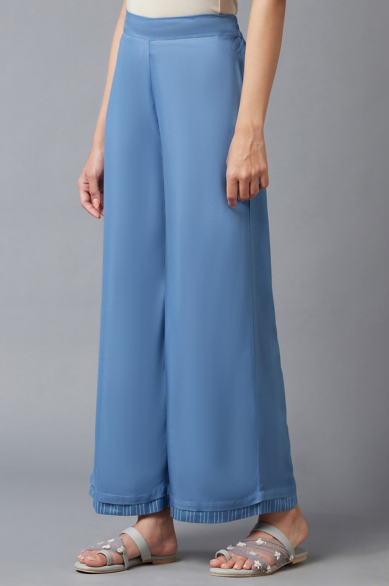 W for Woman Azure Blue Parallel Pants