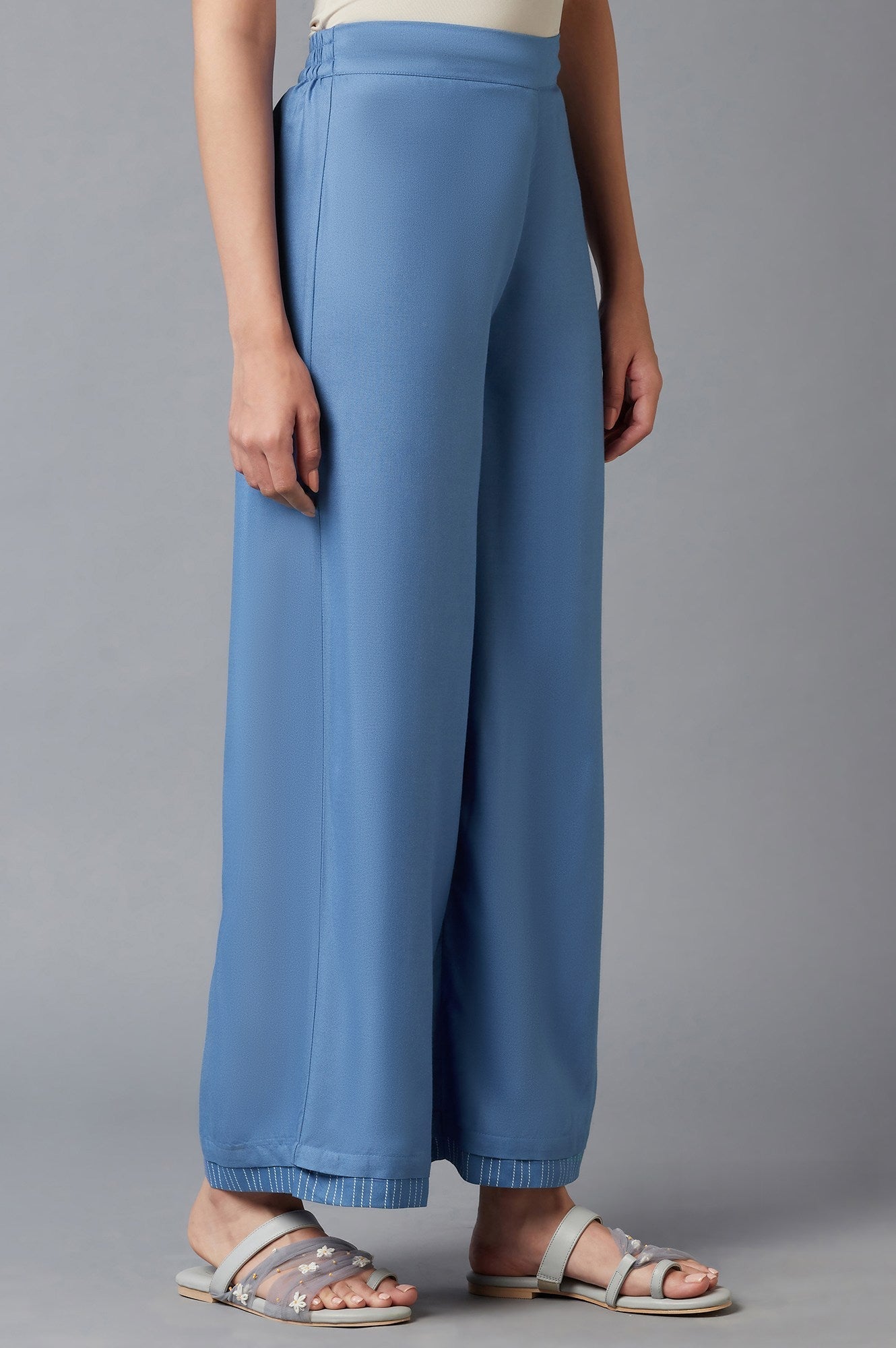 W for Woman Azure Blue Parallel Pants